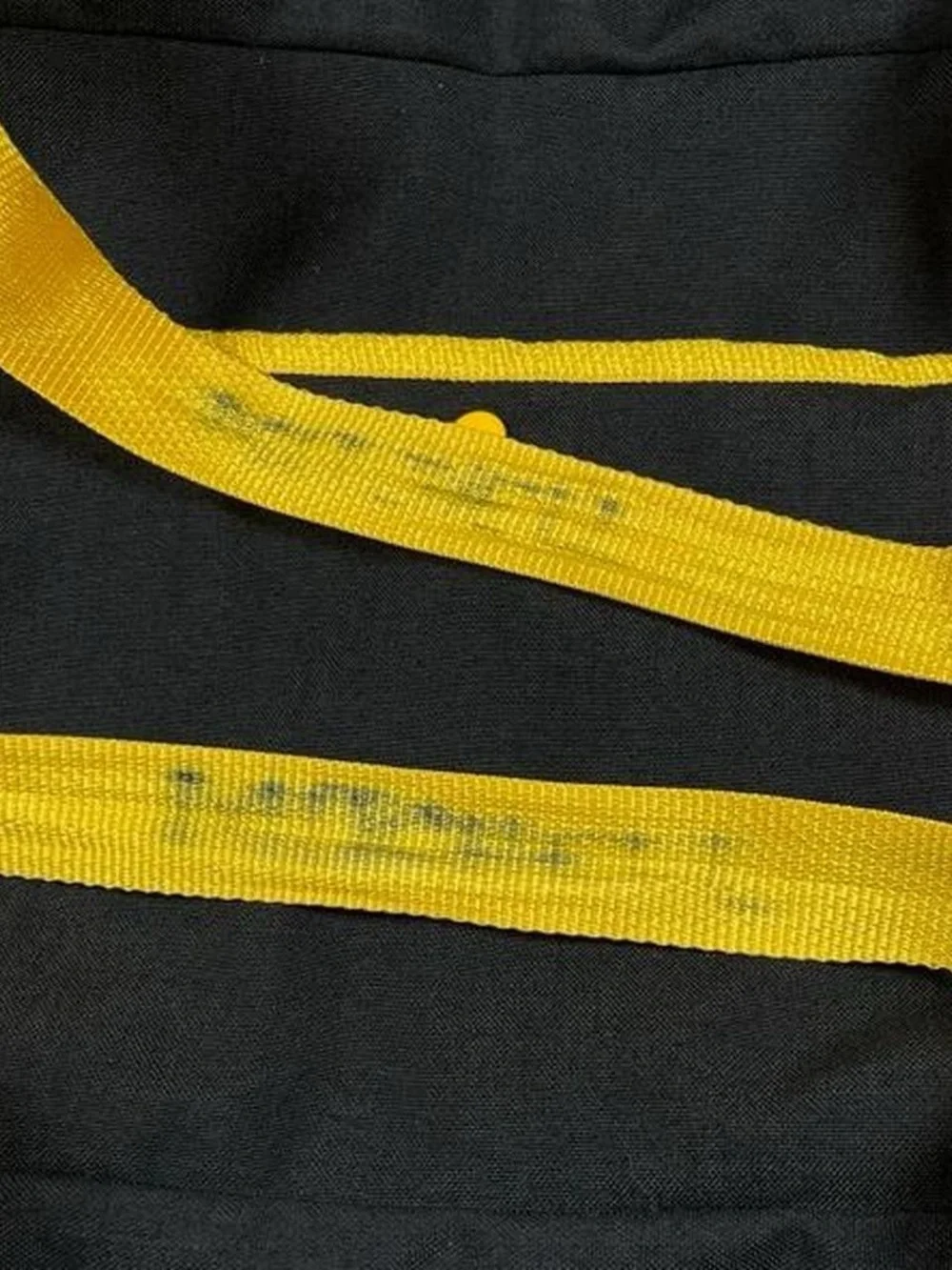 VINTAGE 90s U.S. Army Black & Yellow Large Duffel Bag Decal Logo Rare Find